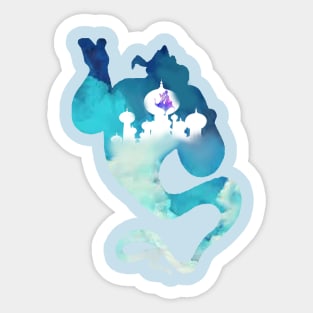 Aladdin Watercolor Genie Sticker